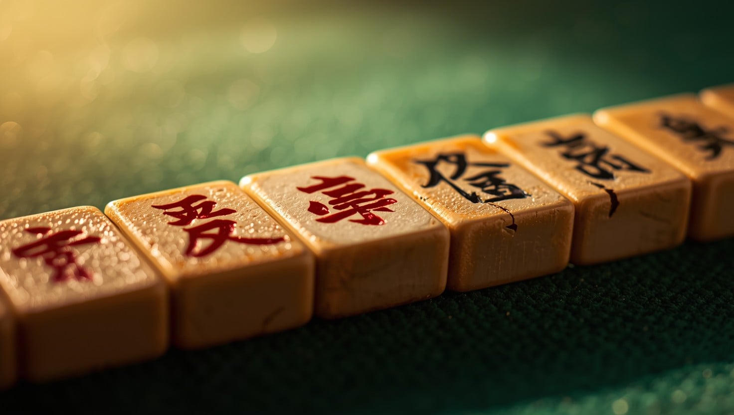 Ilustrasi mahjong latihan
